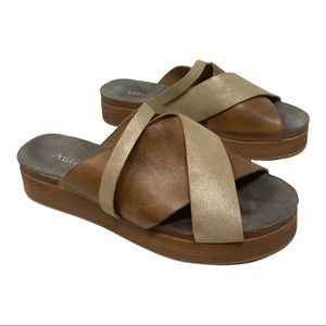 Antelope Brown and Gold Sandals